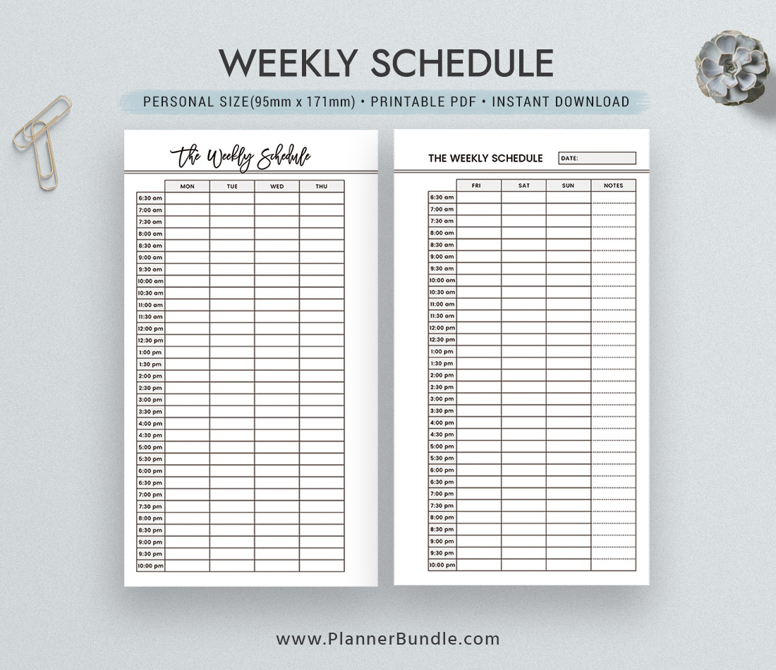 Printable Planner Inserts, Weekly Planner, A6 Planner Size, Digital Planner,  Productivity Planner, Goals Planner Refill 