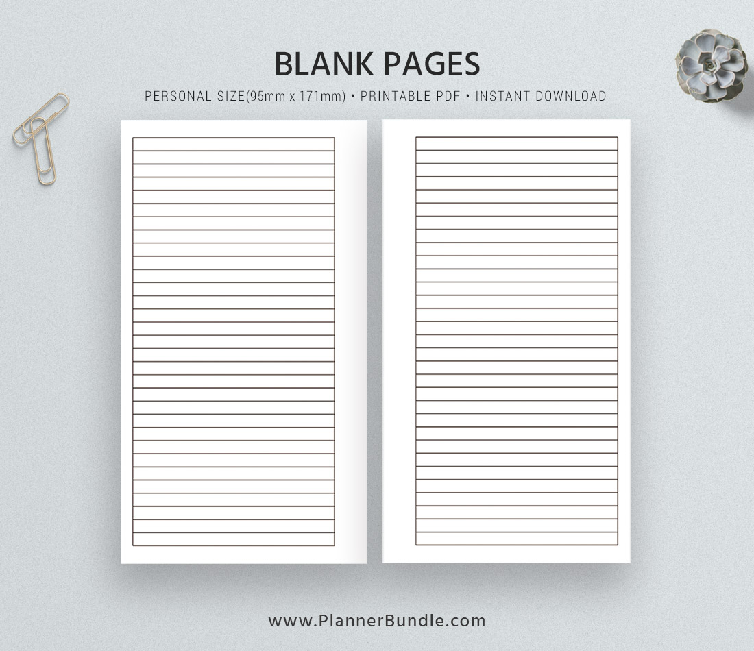 200 Sheets A6 Lined Paper for Filofax Personal India